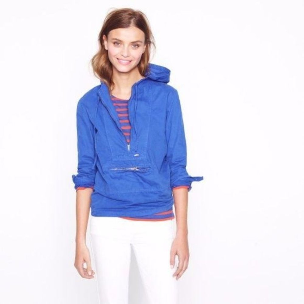 J. Crew Electric Blue Hooded Utility Jacket